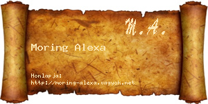 Moring Alexa névjegykártya